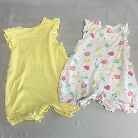 Rococo - pair of sleeveless Baby Rompers - Picture 3 of 3